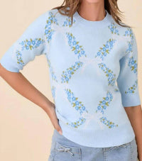 Main Strip - Women's Garden Floral Knit Top