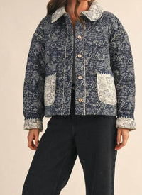 Mint - Bandana Quilted Jacket