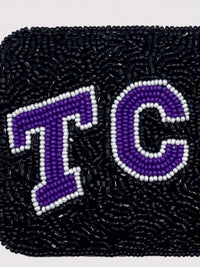 La Chic Designs - Women's Tcu Beaded Card Holder
