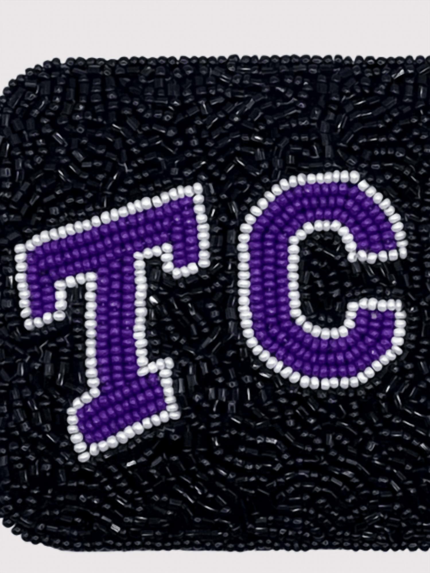 La Chic Designs - Women's Tcu Beaded Card Holder