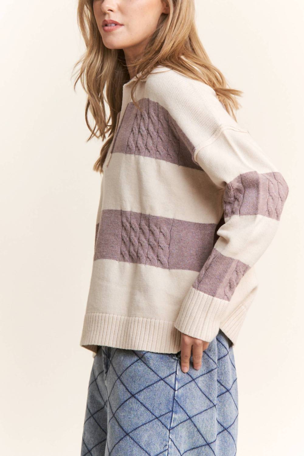 J.Nna - Snuggled Up Johnny Collar Sweater