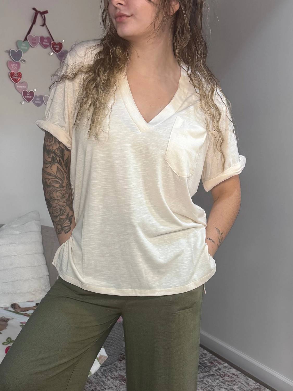 Aemi + Co - Remi V-neck Short Sleeve Top