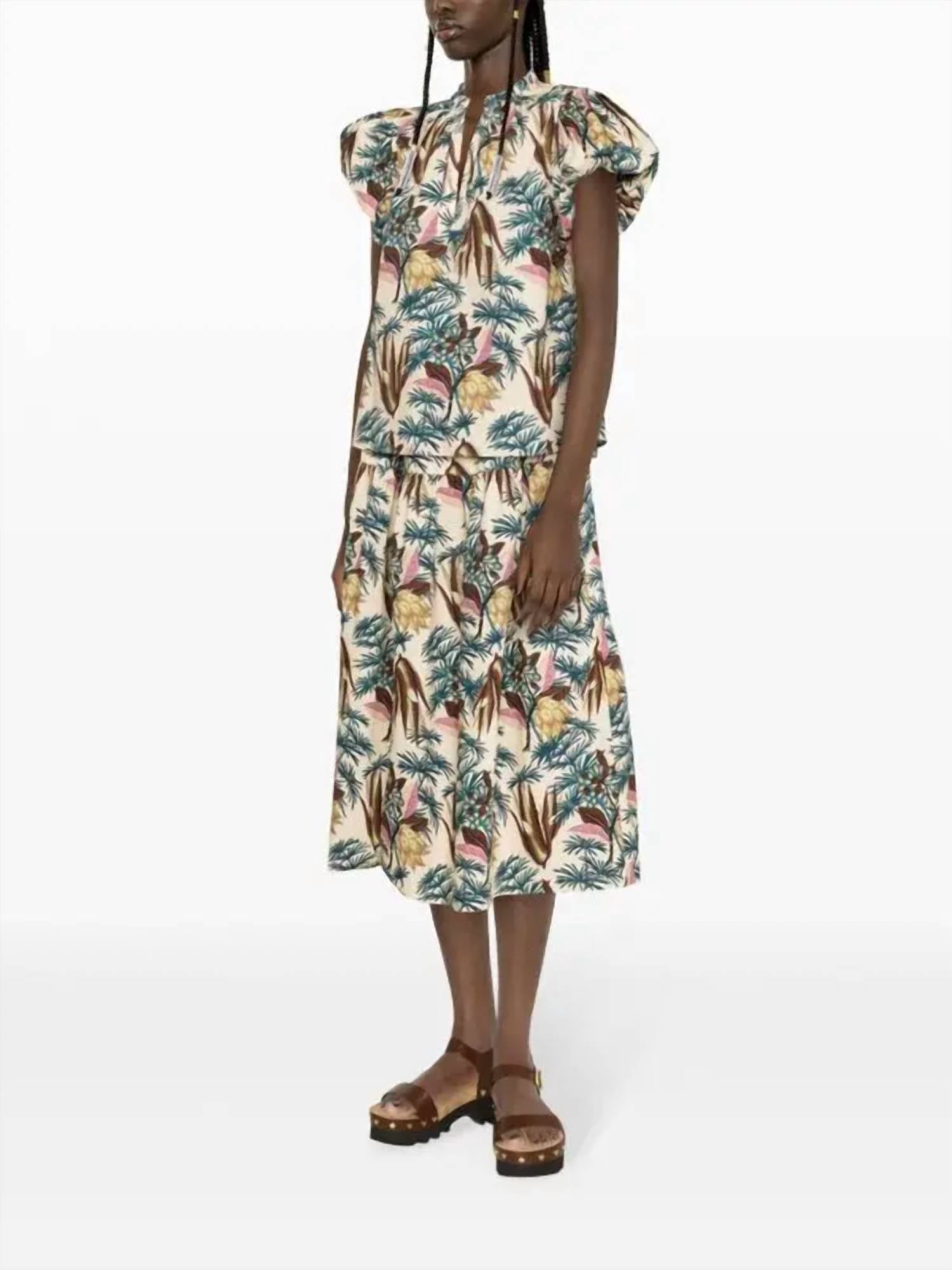 Ulla Johnson Fernanda Midi Skirt in wildflower - women's skirt - alternate view