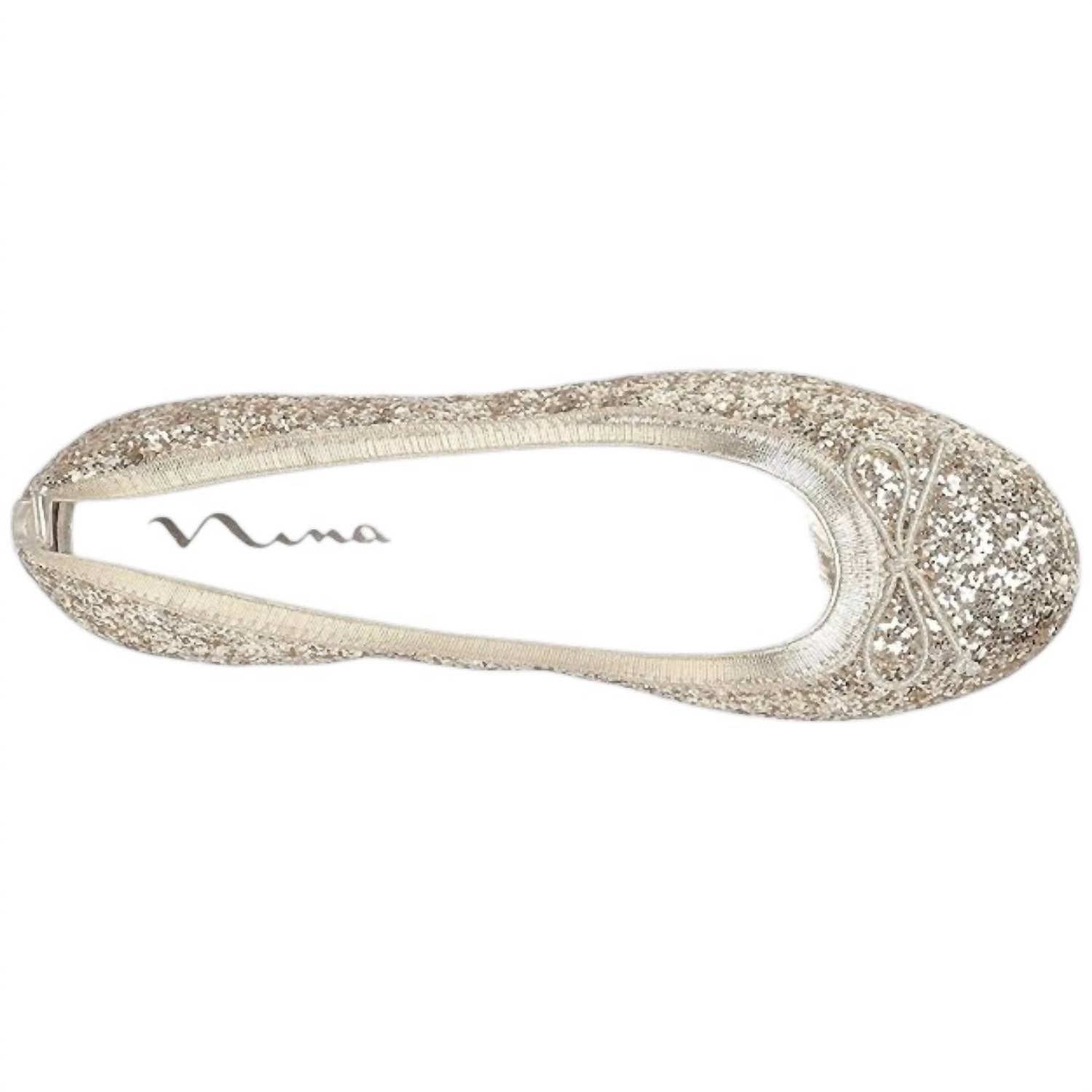 Nina Girls Esther Ballet Flat Shoes in platino chunky - kids' shoe - alternate view