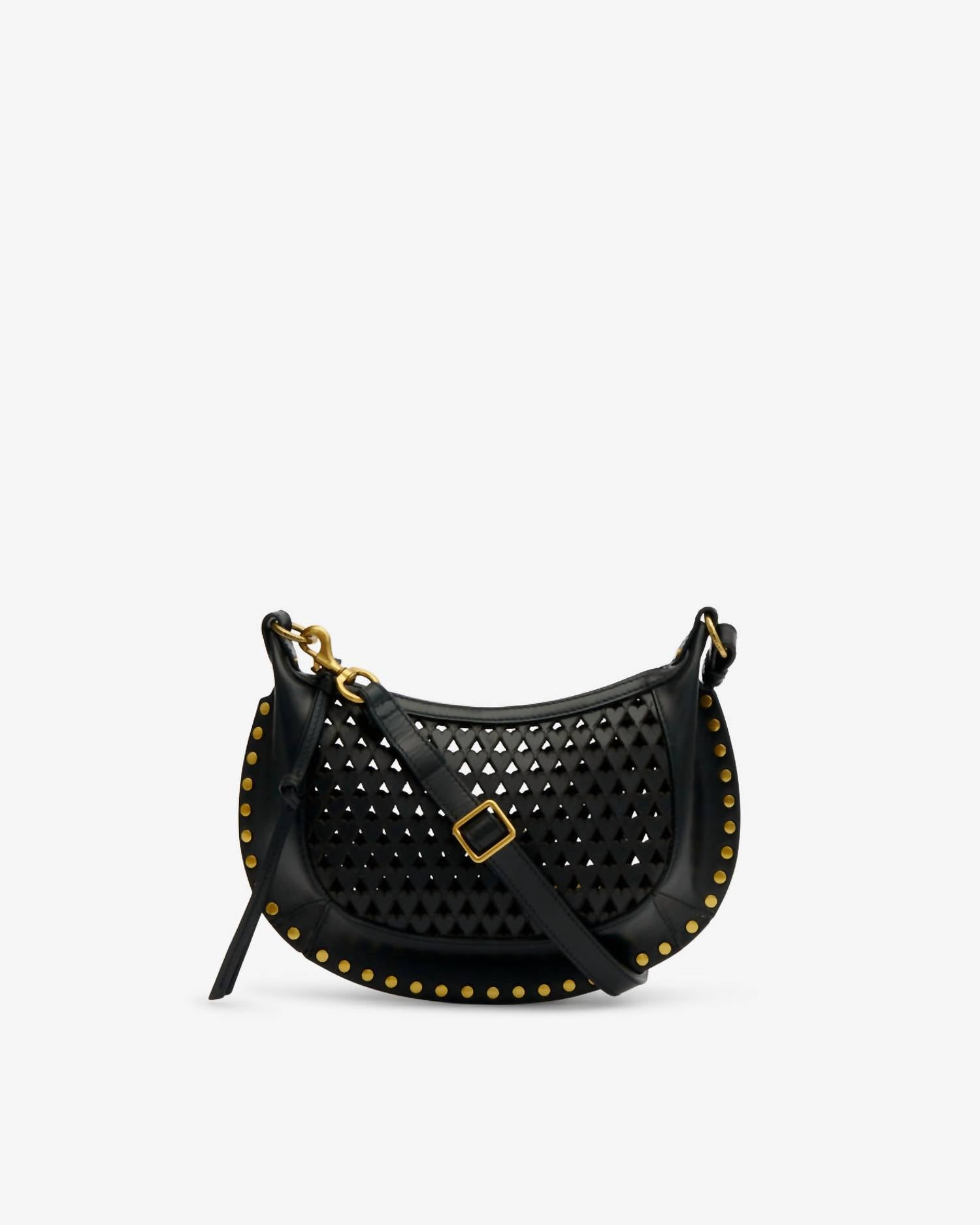 ISABEL MARANT Women's Oskan Moon Soft Leather Shoulder Bag in black - women's bag