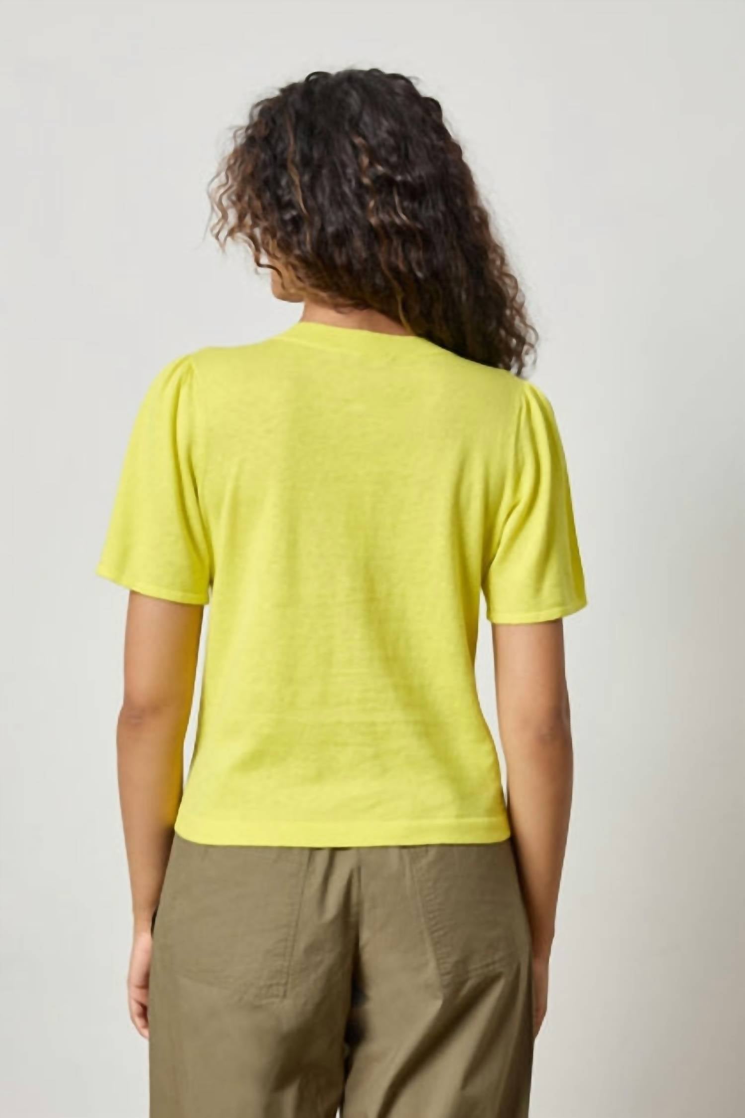 Lilla P - Women's Short Sleeve V-neck Sweater