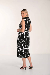 Frank Lyman - Abstract Sleeveless Midi Dress