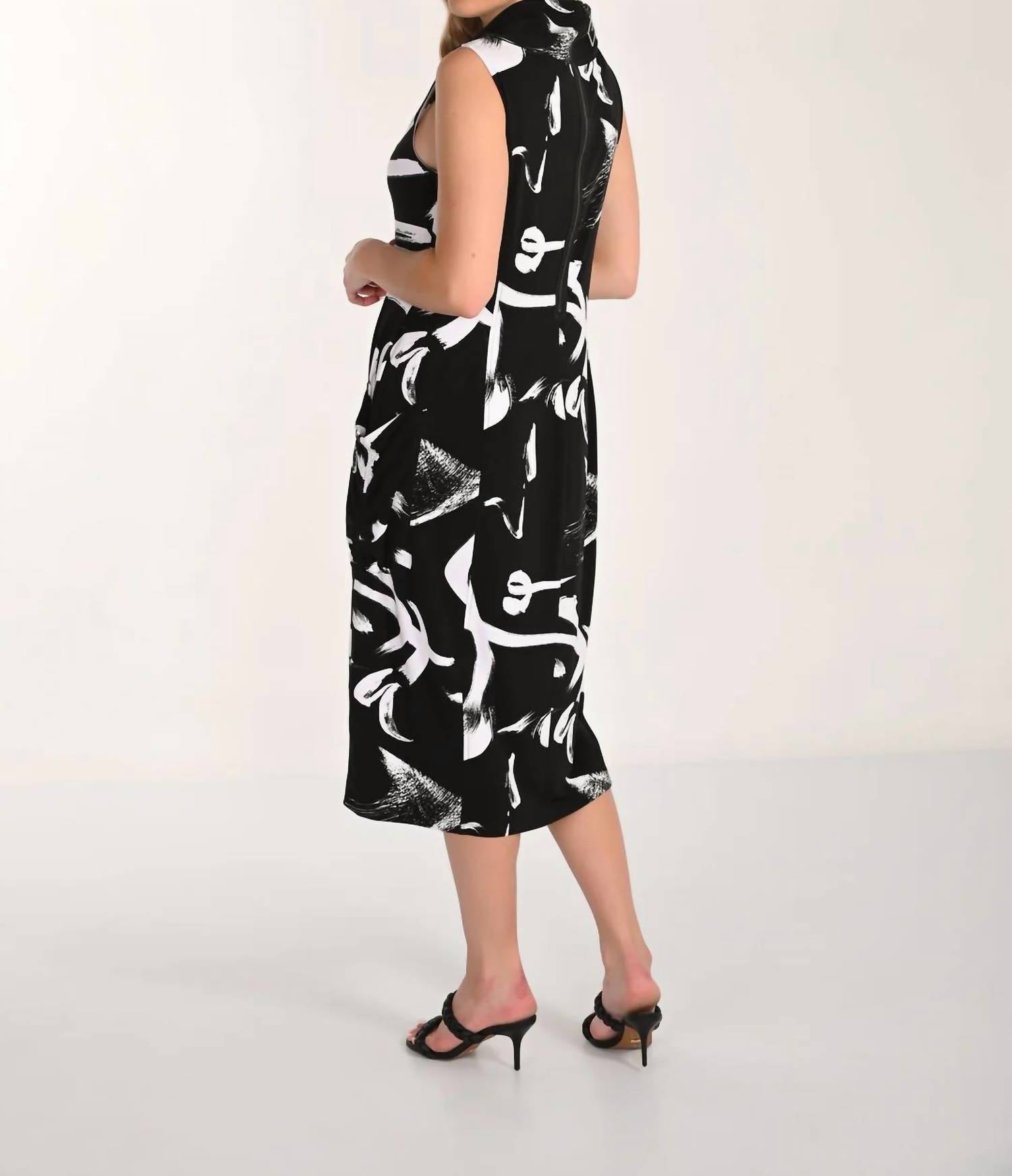 Frank Lyman - Abstract Sleeveless Midi Dress