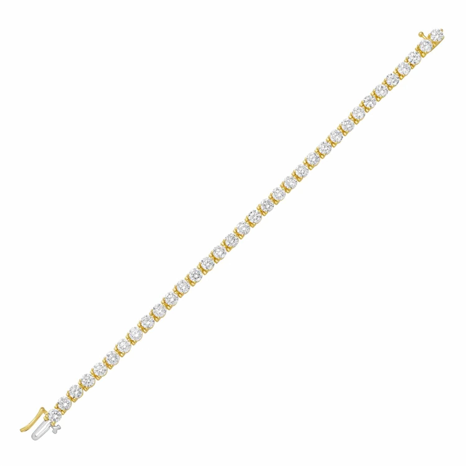 Diana M Jewels - Women's Round Lab-Grown Diamond Tennis Bracelet (8.00 Ct) - Elegant Plus