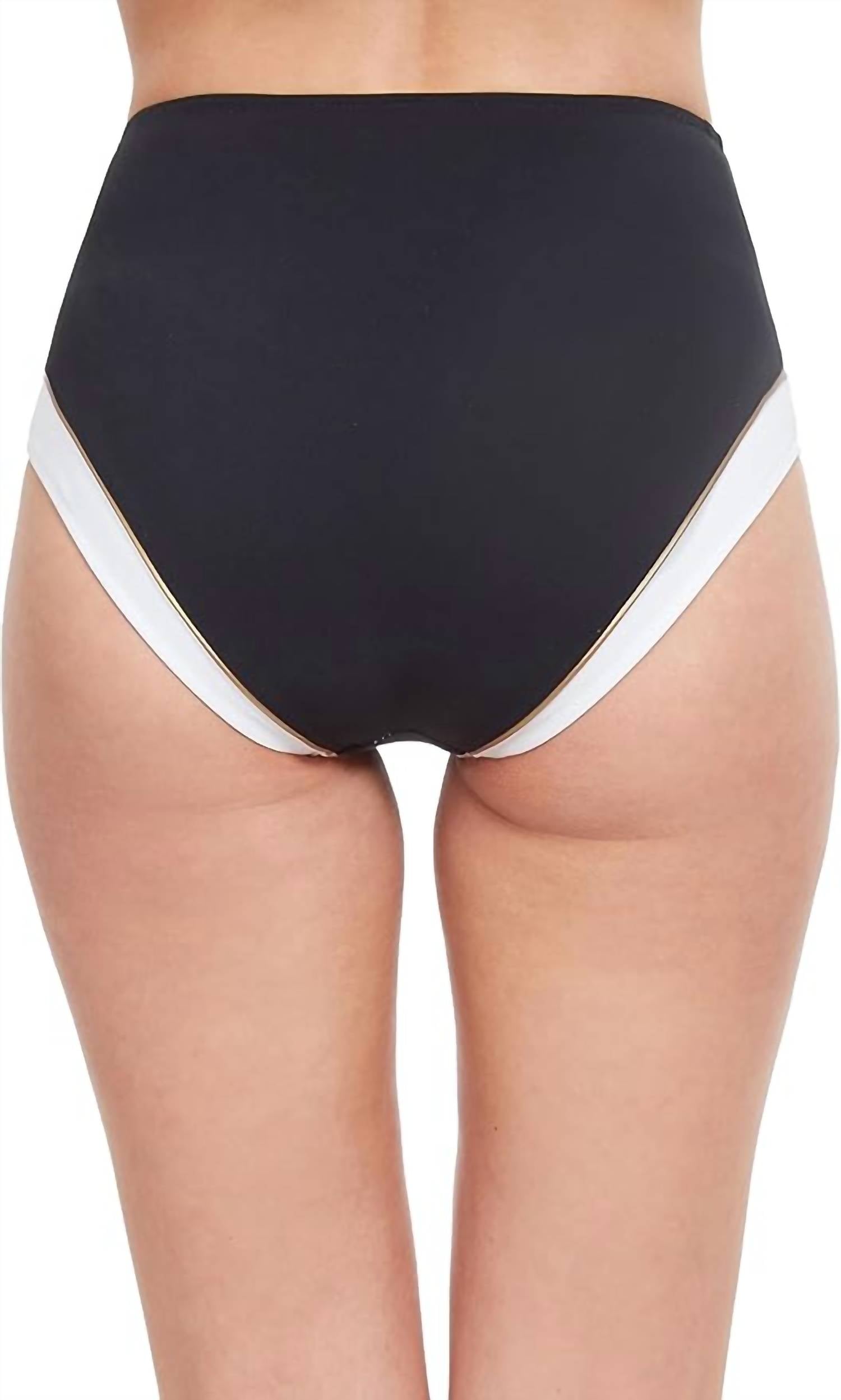 Gottex Standard High Class Side Tie Skirte Swim Bottom in black - women's swimwear - alternate view