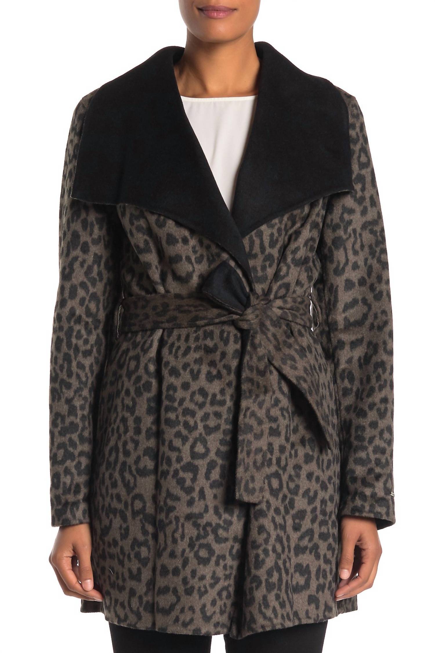 ELLA DOUBLE FACED WOOL WRAP BELTED COAT