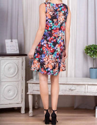 Heimish Usa - Full Size Floral V-neck Mini Tank Dress