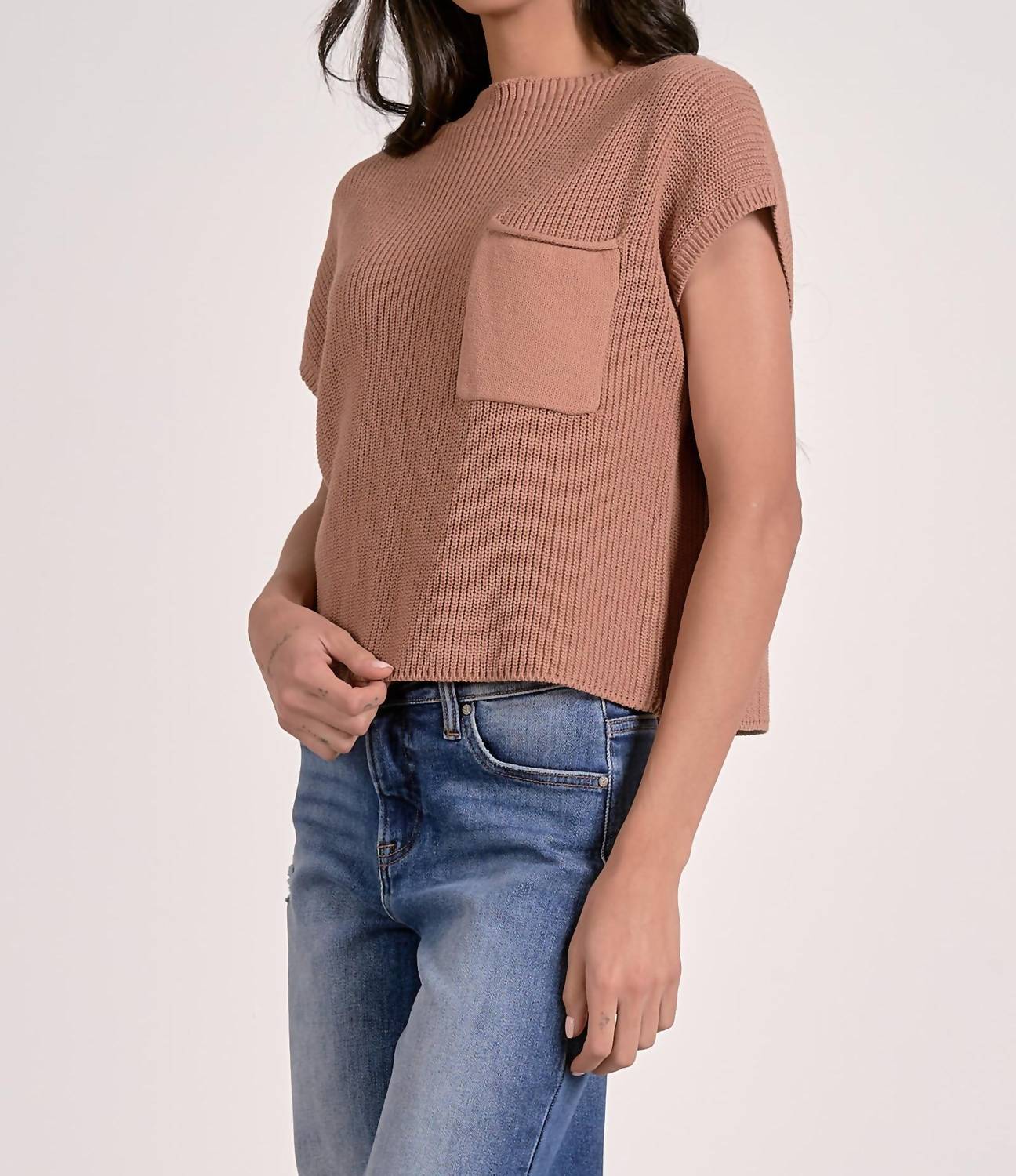 Elan - Capsleeve Crewneck Sweater