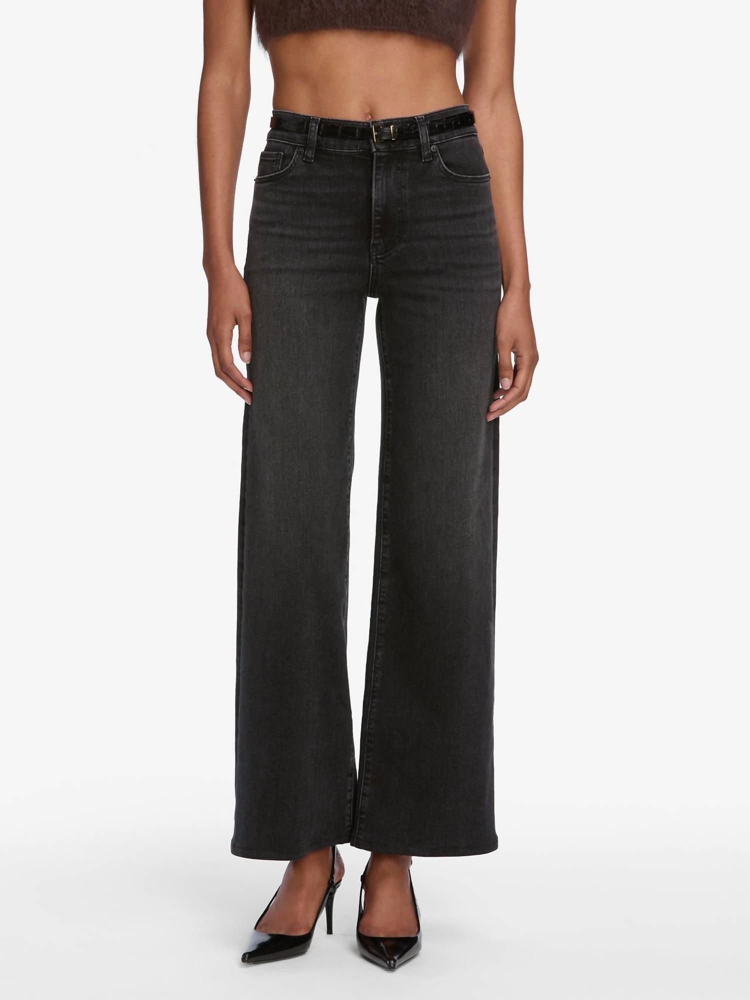 FRAME Women's Le Slim Palazzo Pant in starship - women's jeans