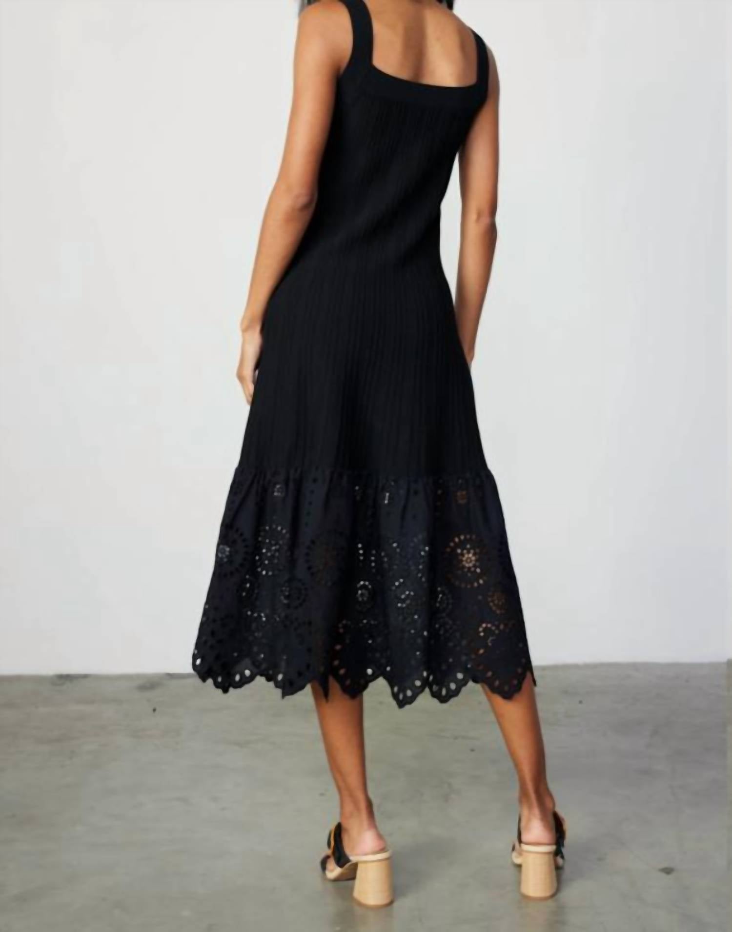 Current Air - Contast Lace Knit Dress