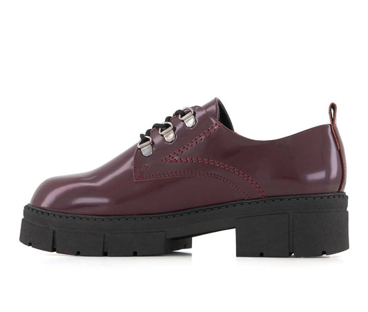 Andrea - Women's Chunky Sole Patent Oxfords