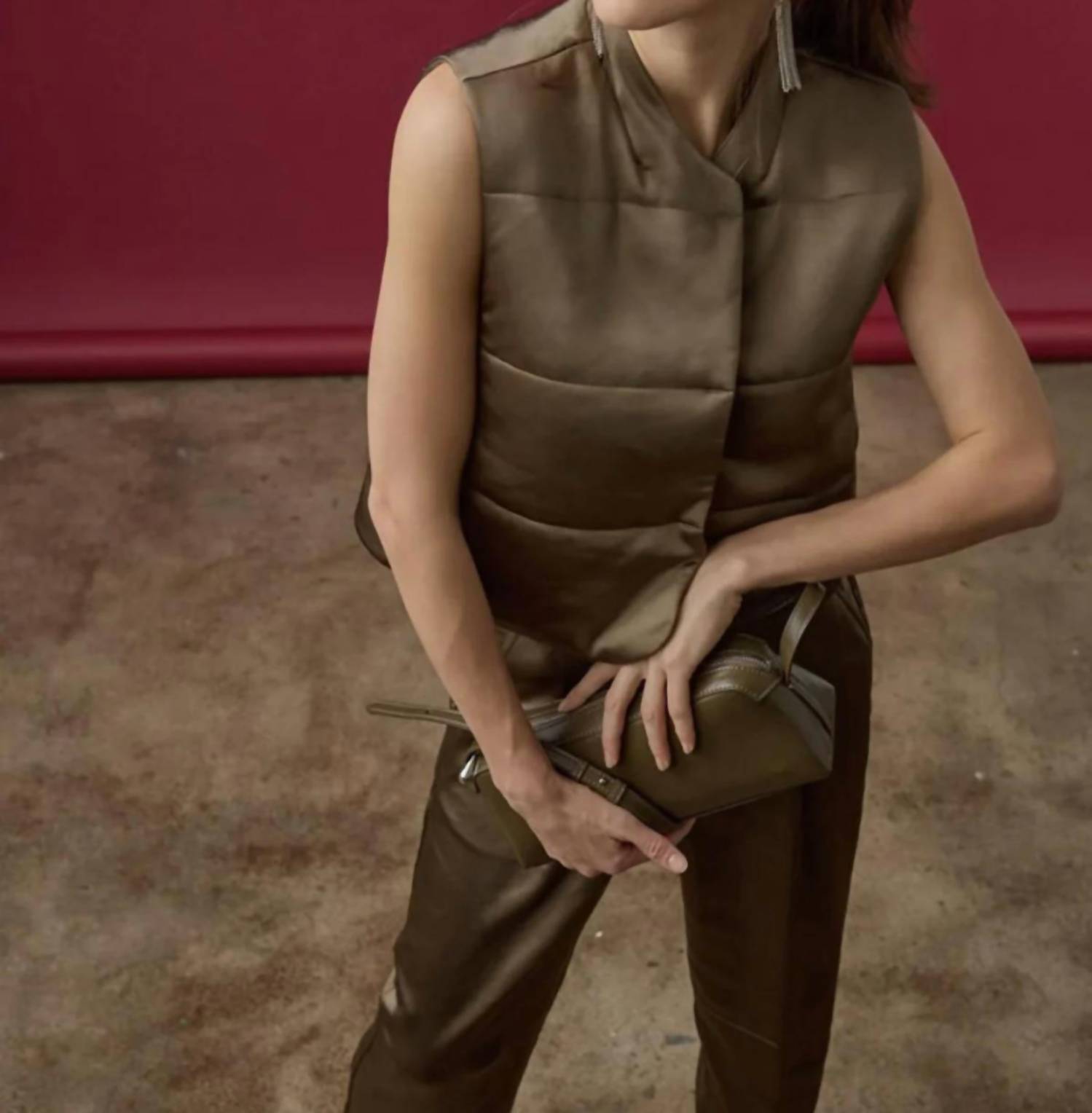 Lilla P - Satin Quilted Vest