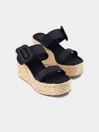 Shu Shop - Women's Leena Raffia Wedge Sandals