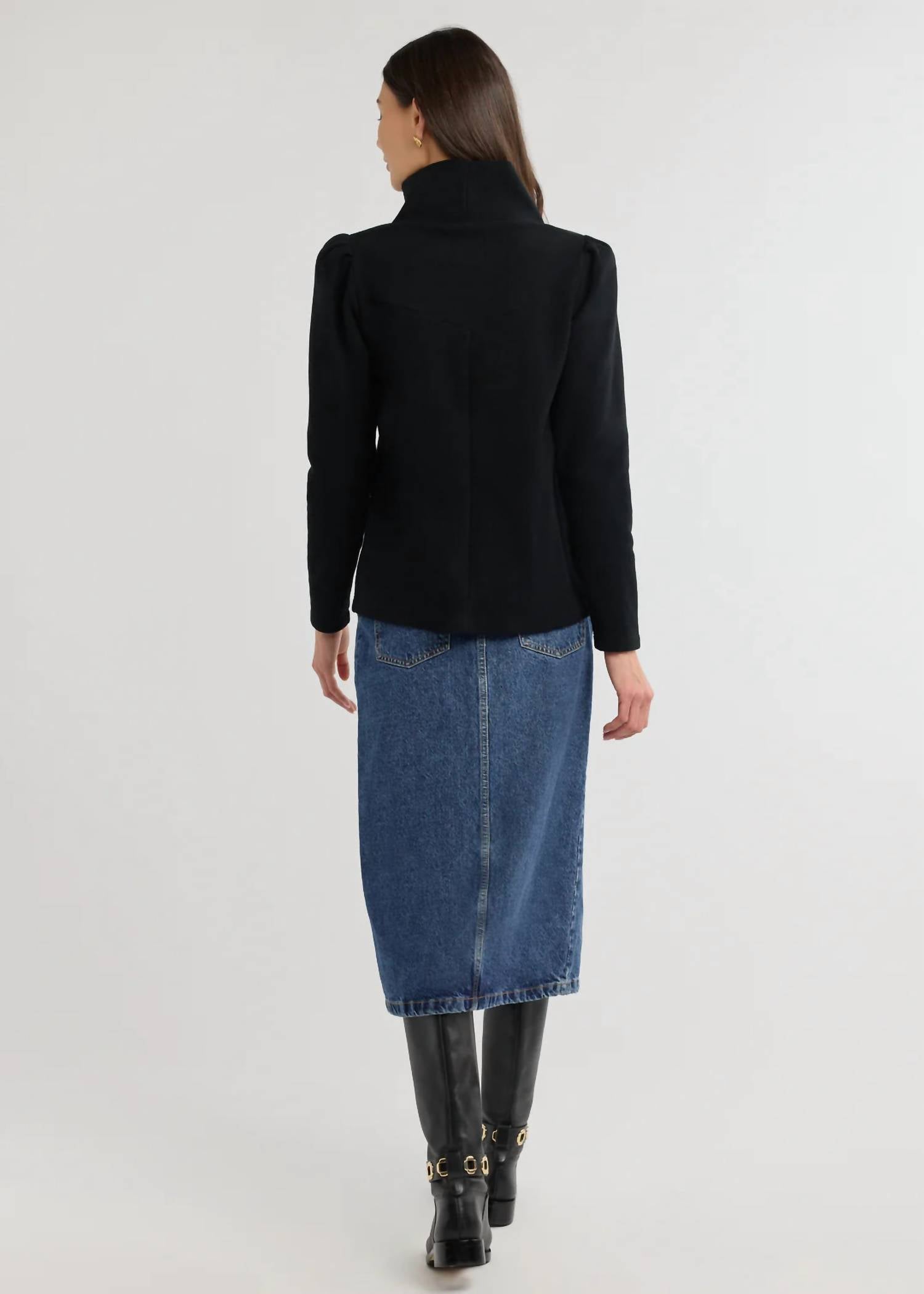 Dudley Stephens - Camilla Puff Sleeve Turtleneck Top