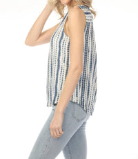 Charlie B - Printed Sleeveless Rounded Hem Top