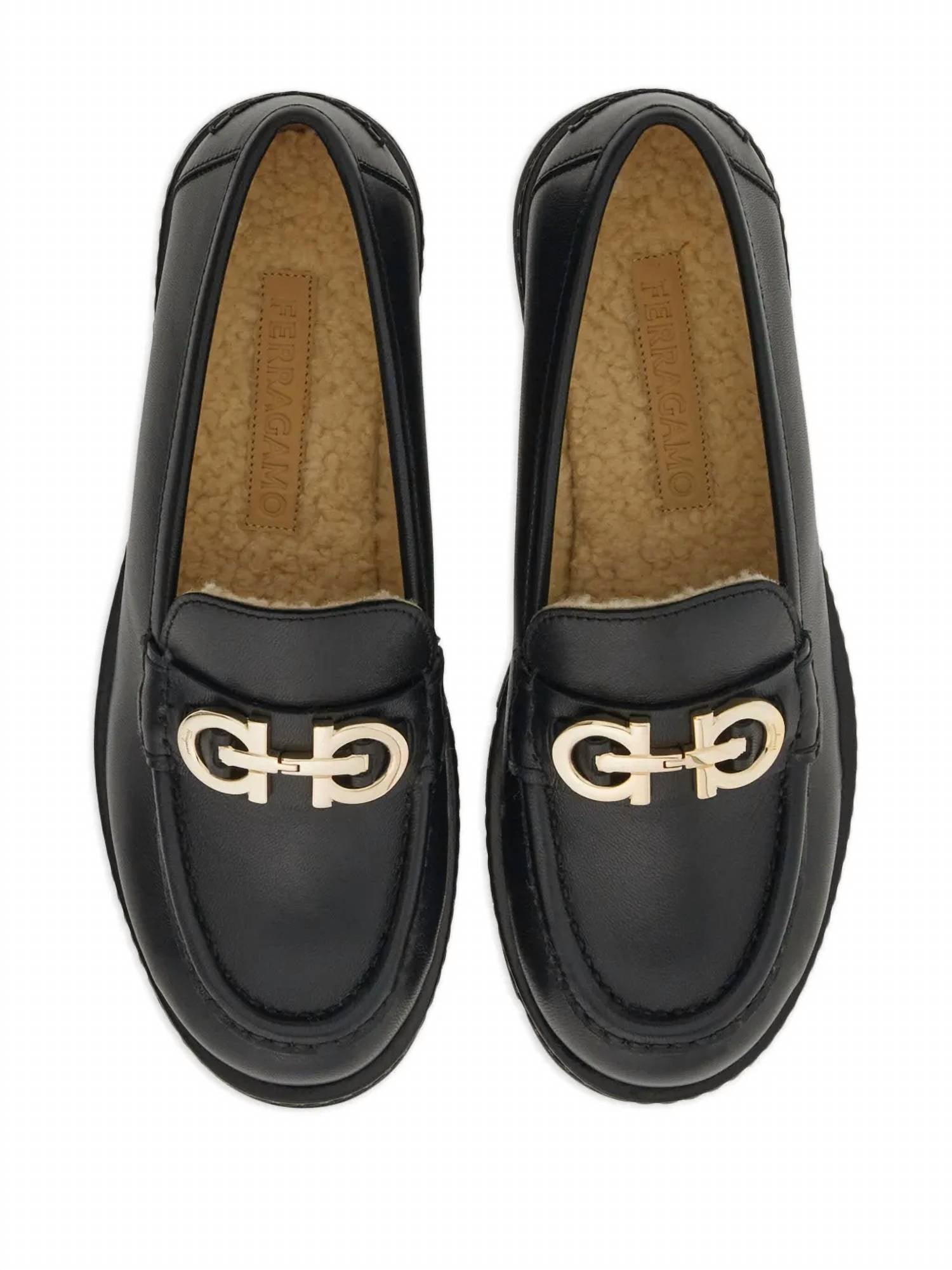 Salvatore Ferragamo - Women's Gancini-buckle Leather Loafers