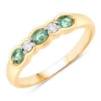 Diana M Jewels Women's Oval Natural Alexandrite Fashion Ring (0.45 Ct) - Delicate in 18k yellow gold - women's jewelry
