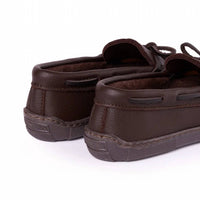 MINNETONKA Men's Moosehide Classic Moccasin Shoes in chocolate - men's loafer - view 5
