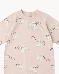 Rylee + Cru Kid's Raglan Jumpsuit in poodles - kids' item - view 4