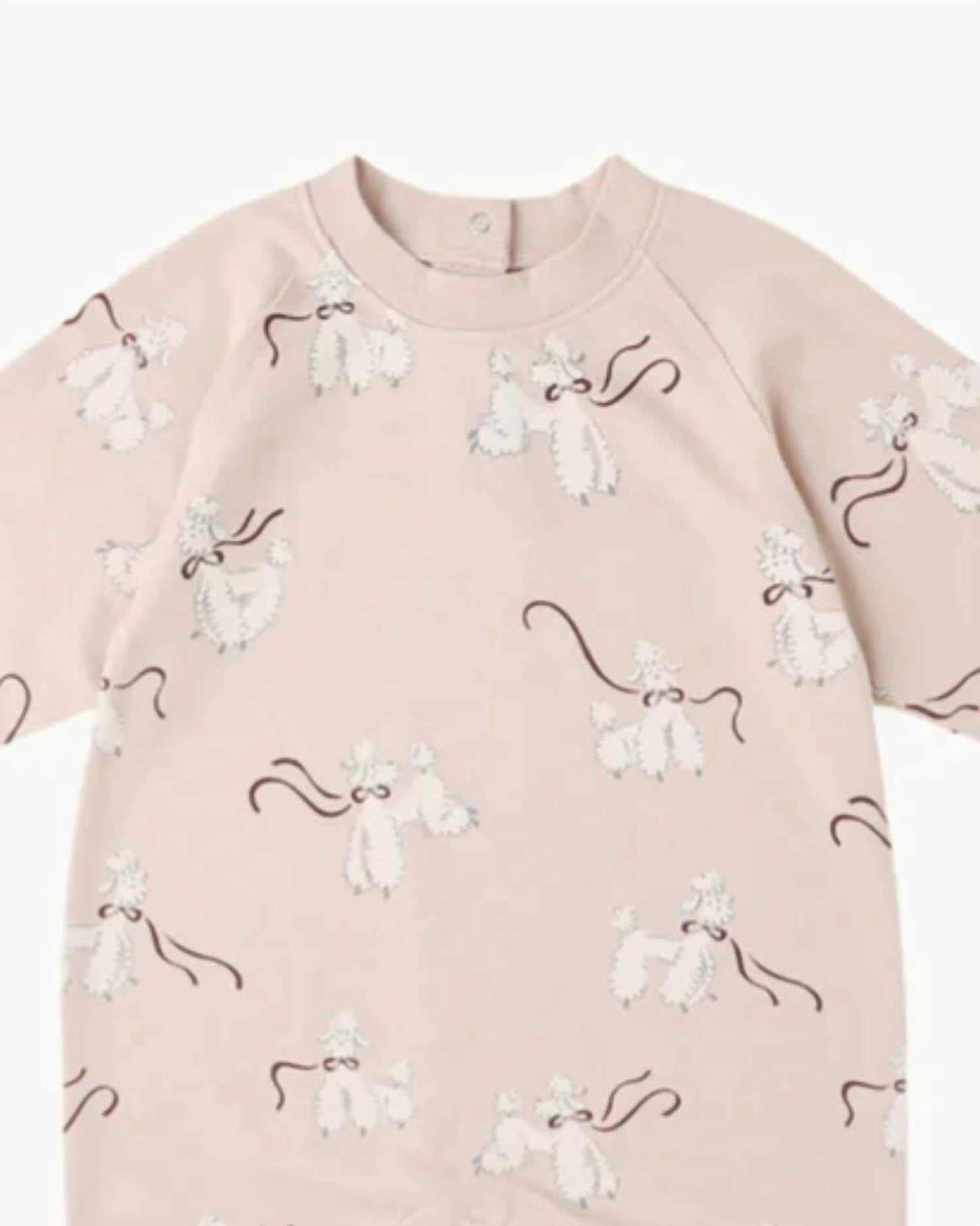 Rylee + Cru Kid's Raglan Jumpsuit in poodles - kids' item - view 4