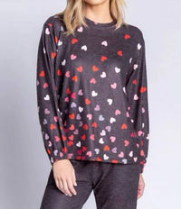 Pj Salvage - Kiss Me Goodnight Long Sleeve Lounge Top