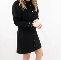Sundayup - Collar Stud Detail Shirt Dress