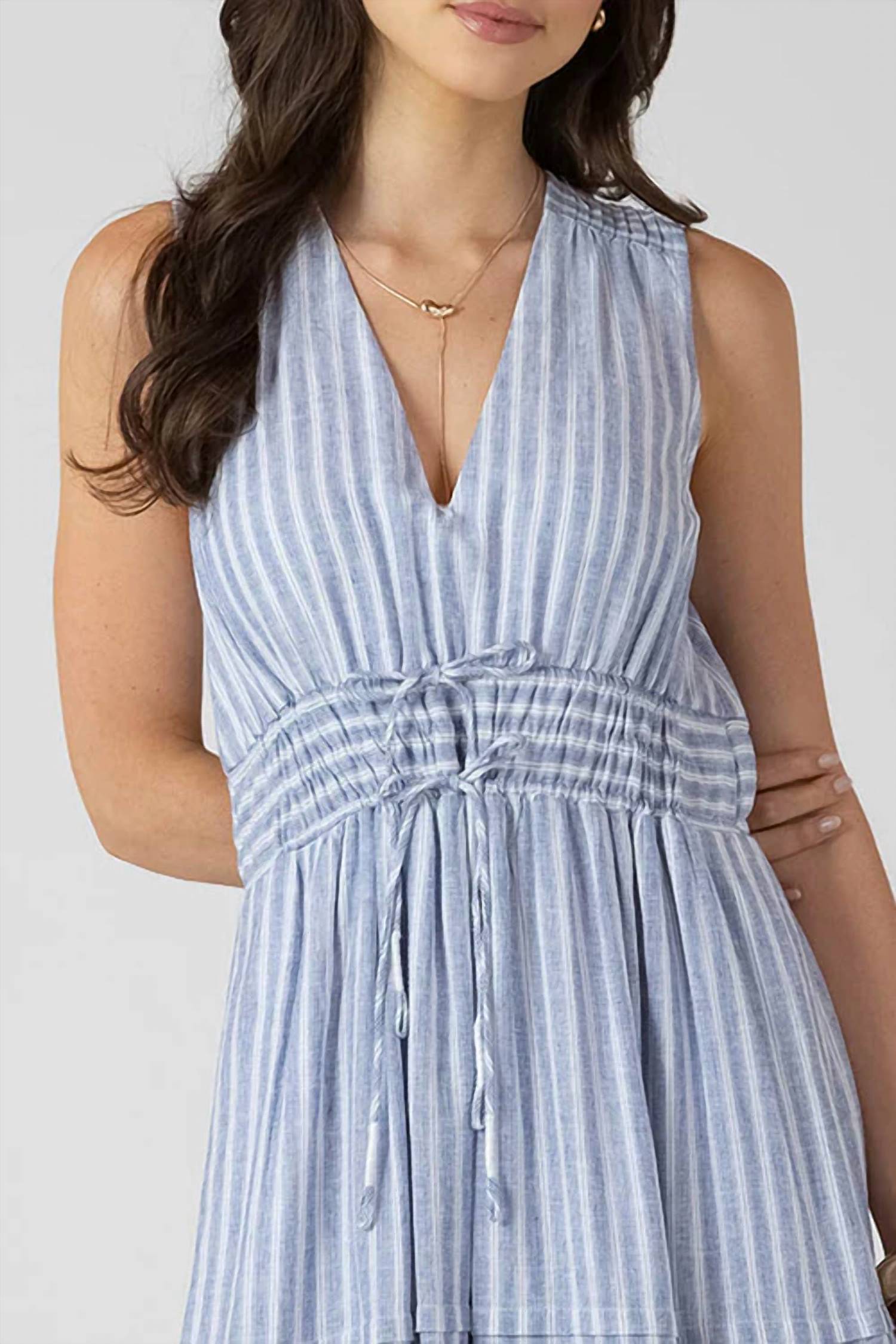 Dex Clothing - Pleat Detail Smocked Waist Dress