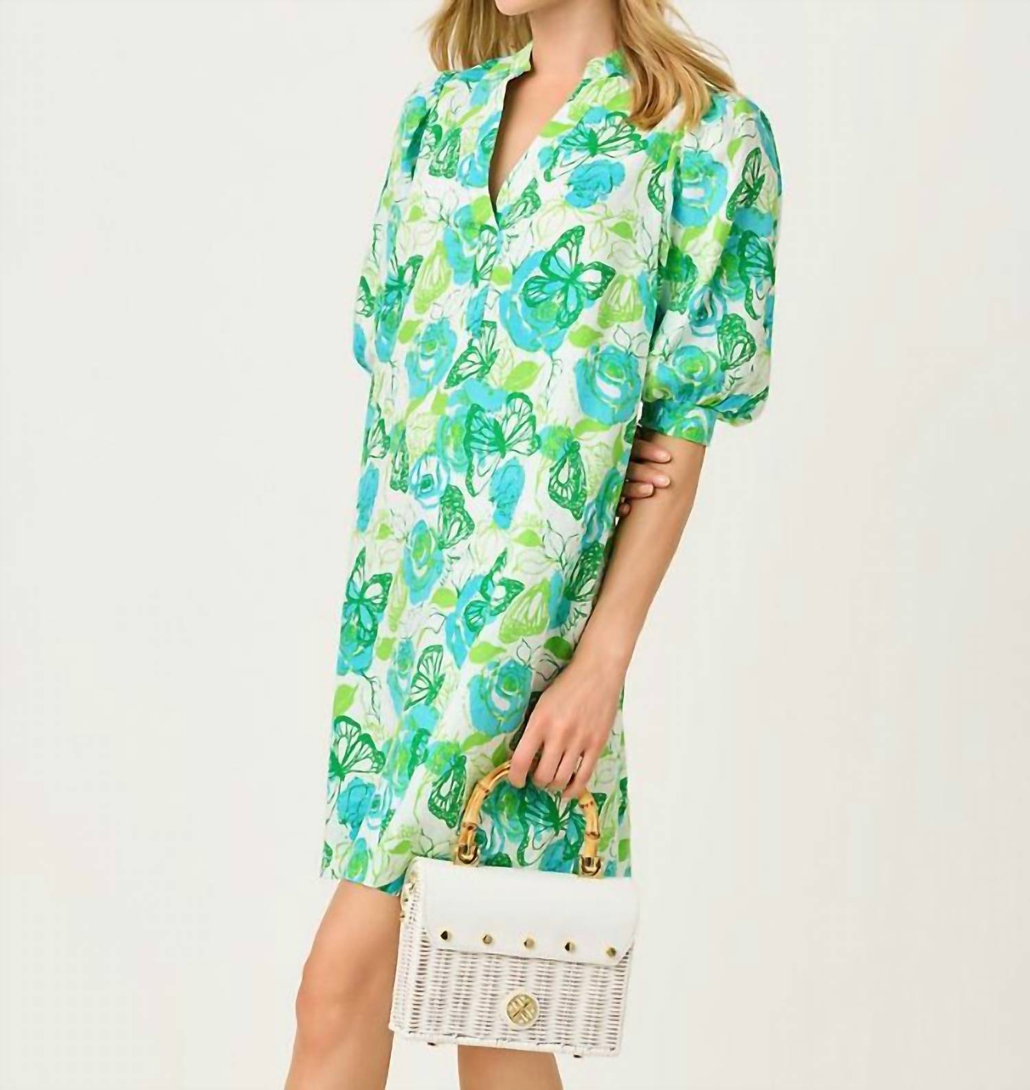 Lilly Pulitzer - MIALEIGH ELBOW SLEEVE LINEN DRESS