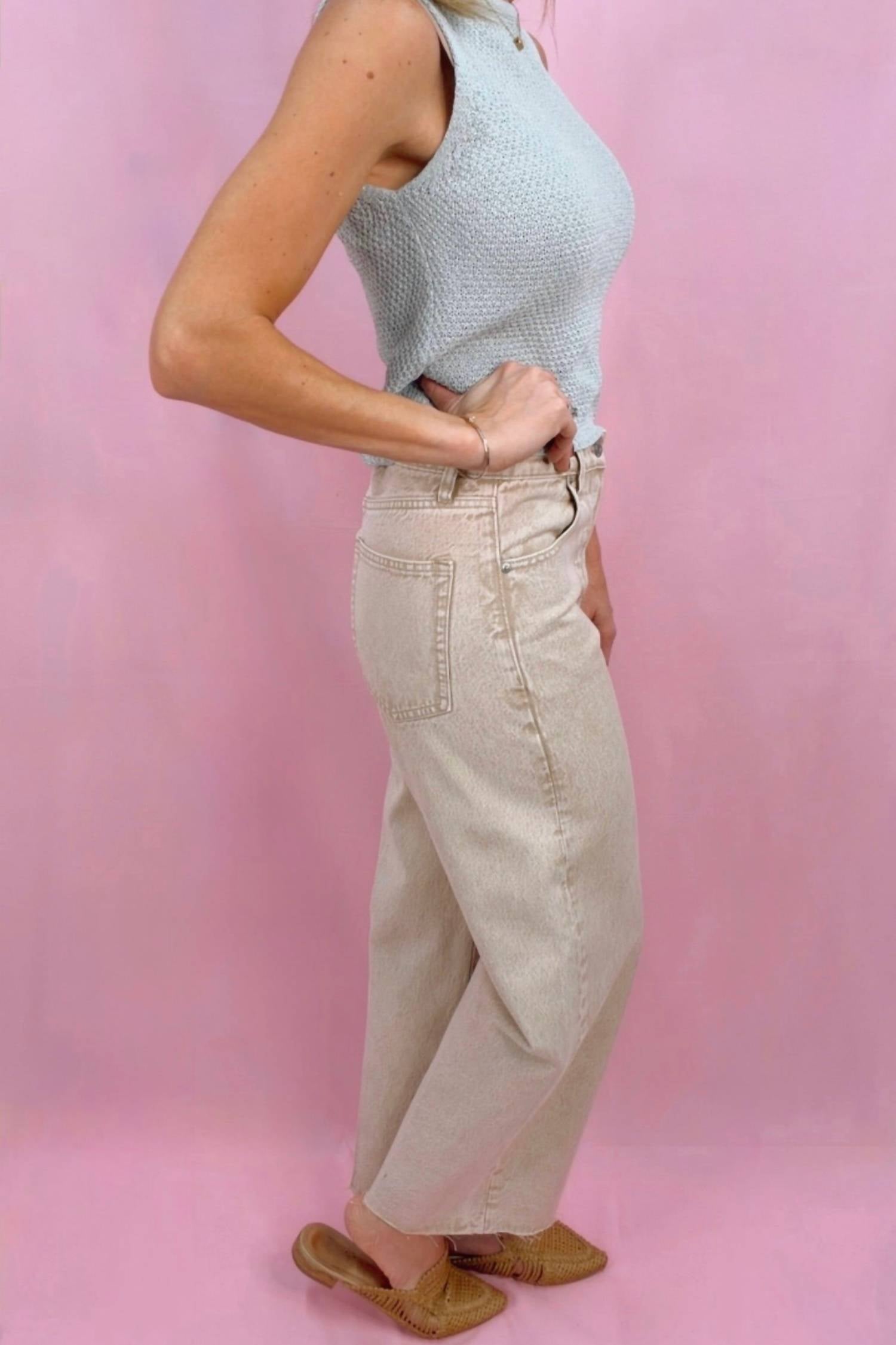 PISTOLA Tate Crop Pants in dune - women's jeans - alternate view