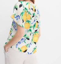 White Birch - Lemon Flutter Blouse