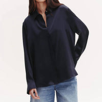 TWP One Morning Shirt in midnight - women's shirt