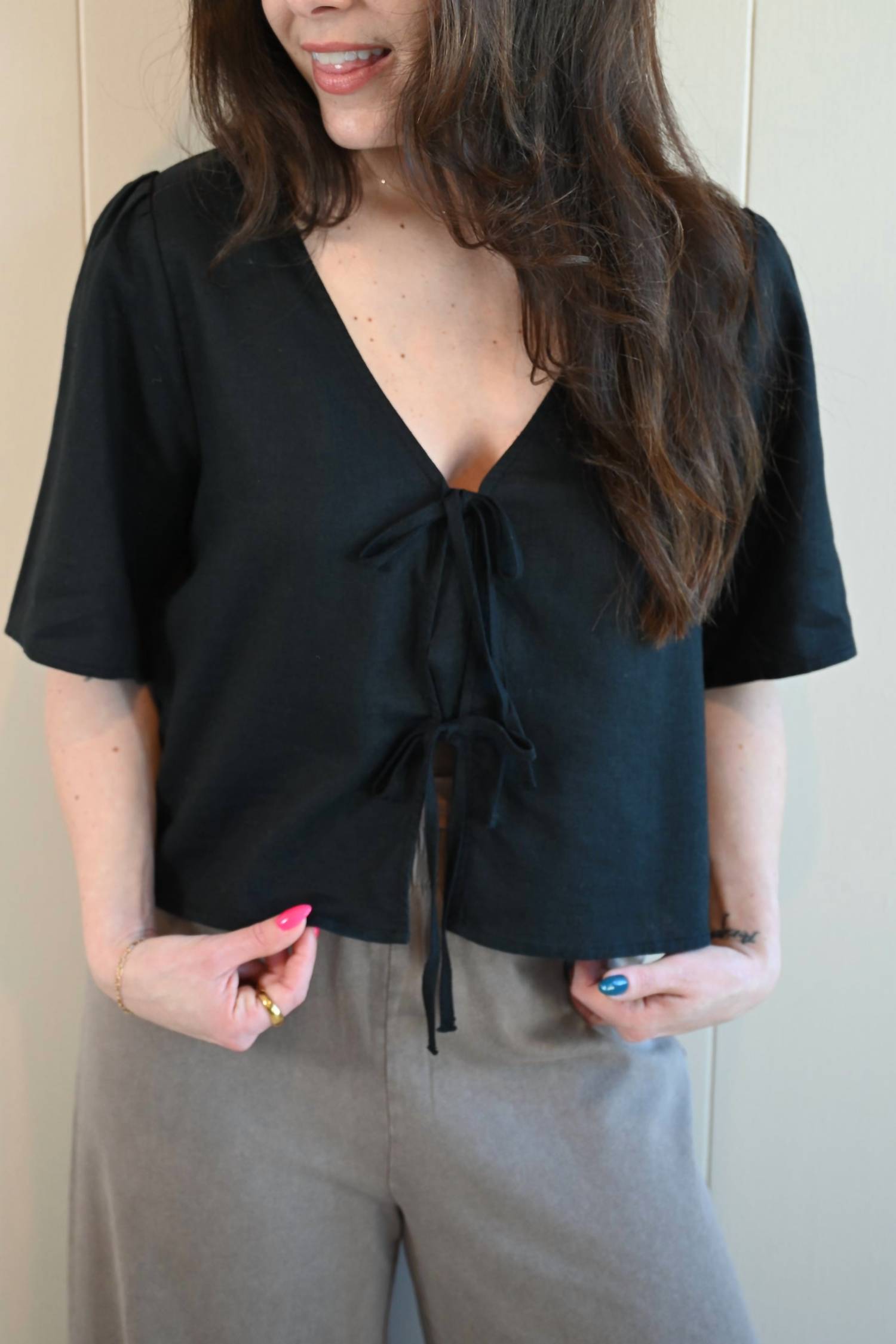 Z Supply - Forest Avenue Linen Tie Front Top