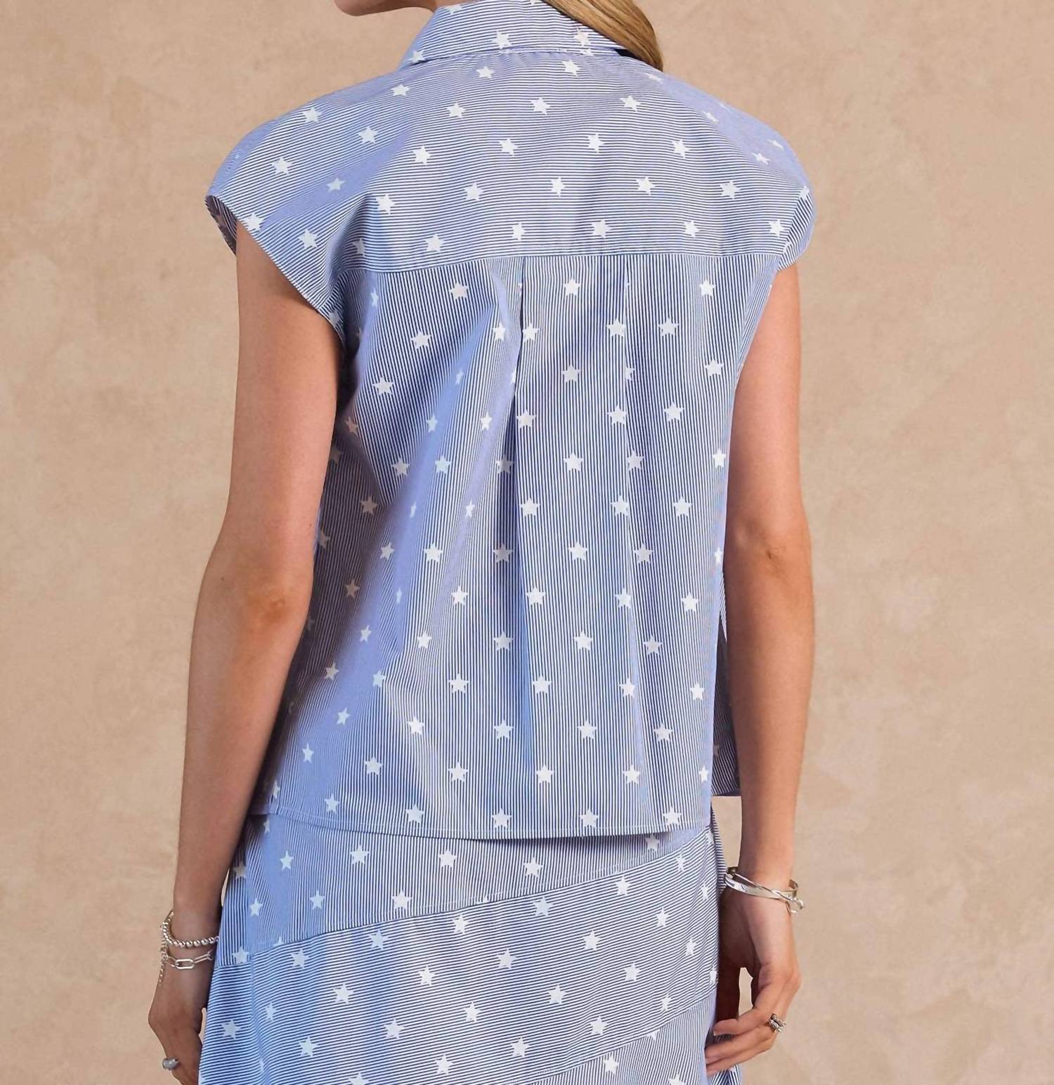 Current Air - Galaxy Cap Sleeve Blouse