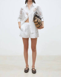 Suncoo - Bosco Embroidered Poplin Shorts