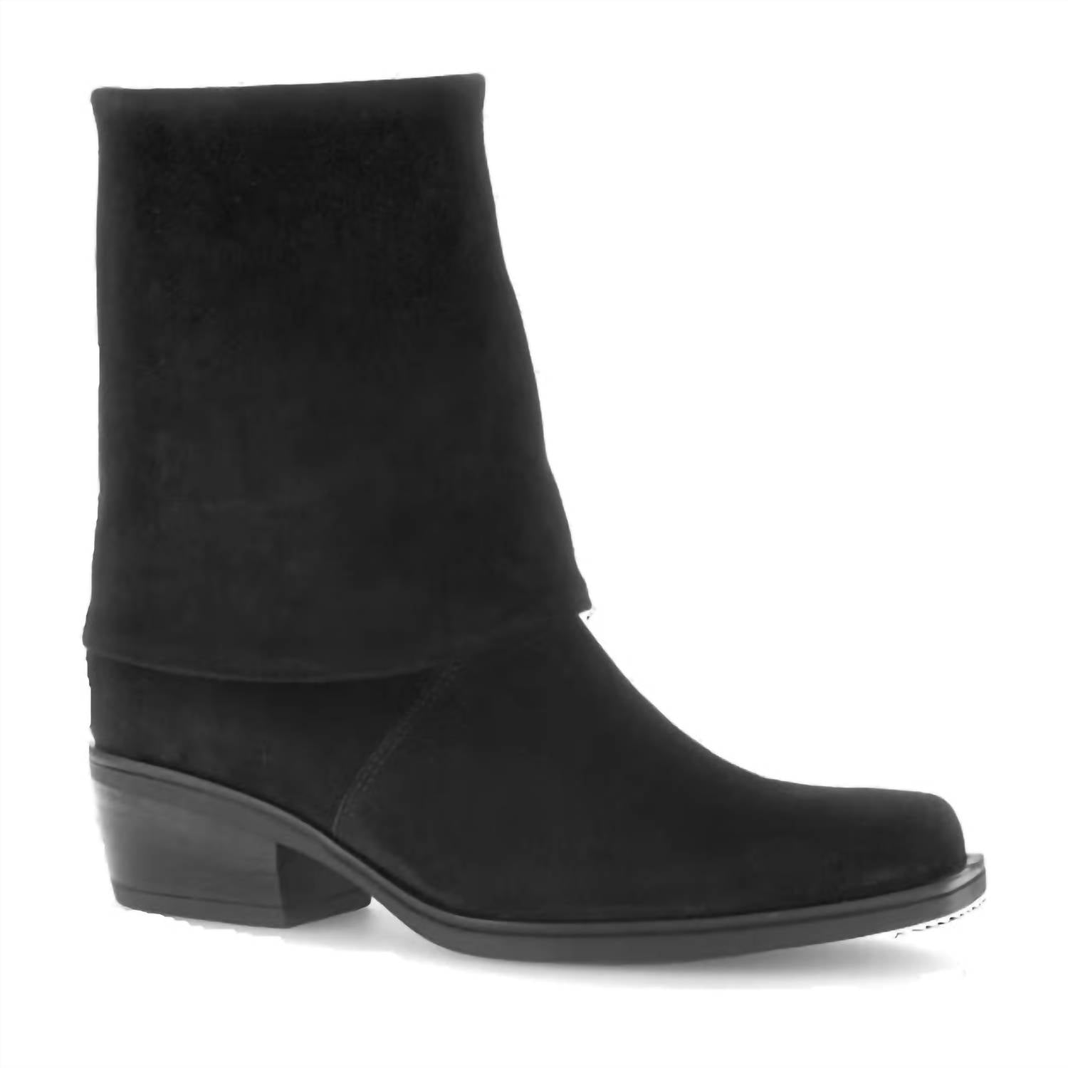 GABOR Women's Foldover Ankle Boots in black - women's shoe