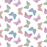 lila + hayes Kids Alden Pajama Set in bright butterflies - kids' sleepwear - detail view