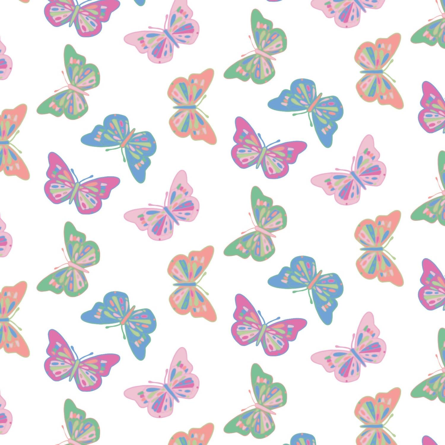 lila + hayes Kids Alden Pajama Set in bright butterflies - kids' sleepwear - detail view