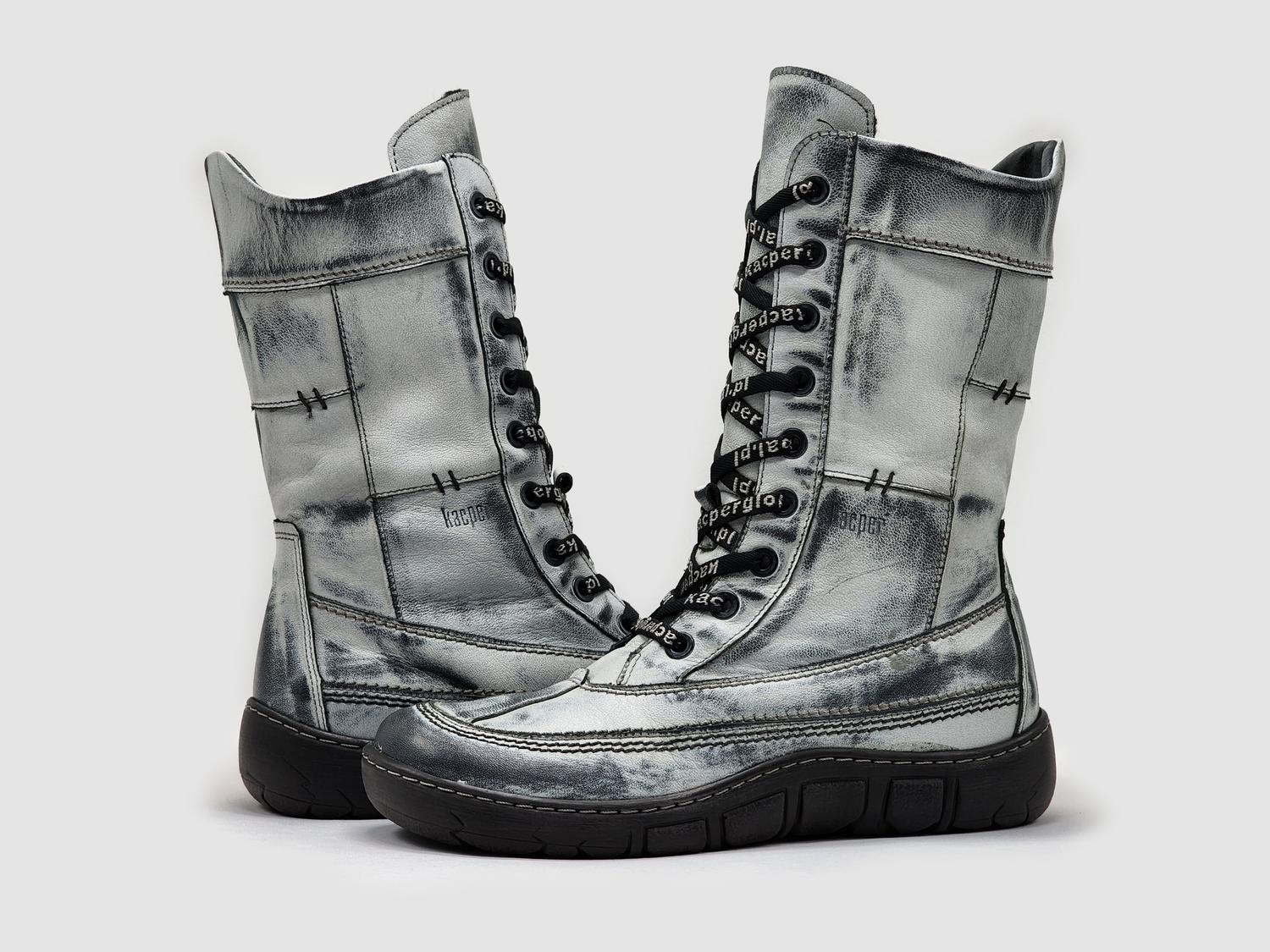 Kcr Group - Women’s Original Tall Thick Zip-Up Leather Boots