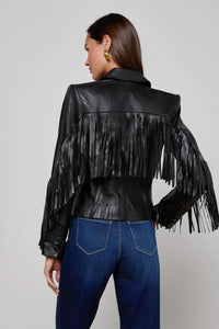 L'Agence - Vashti Fringed Leather Jacket
