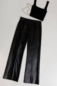 Sunday Edition - FADED FAUX LEATHER PANTS