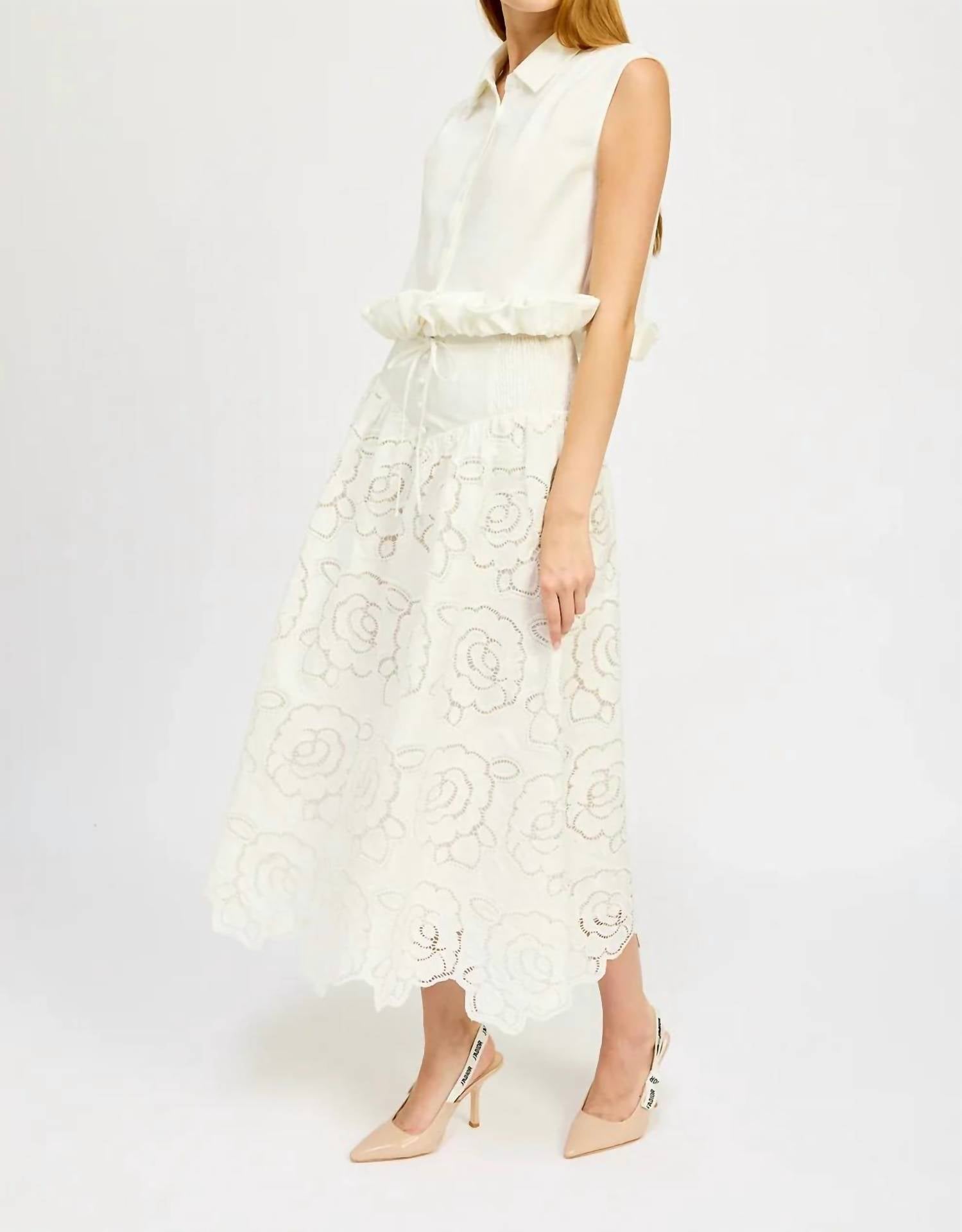 En Saison - Boxy Cropped Button Front Top