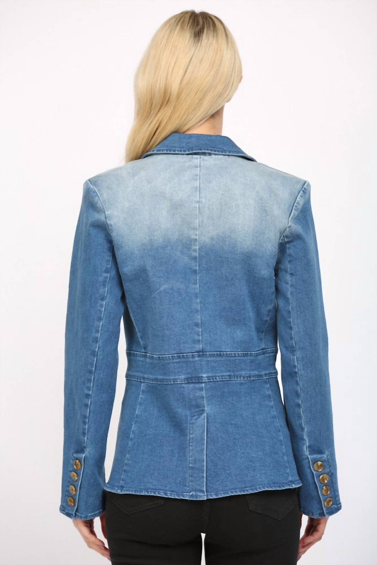 Fate - Washed Stretch Denim Blazer