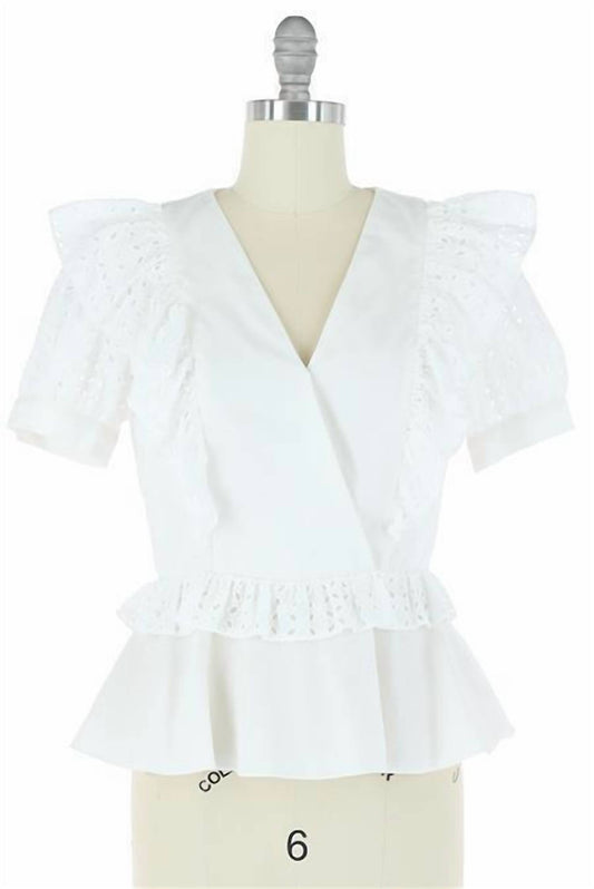 Women's Overlapped Frill Blouse