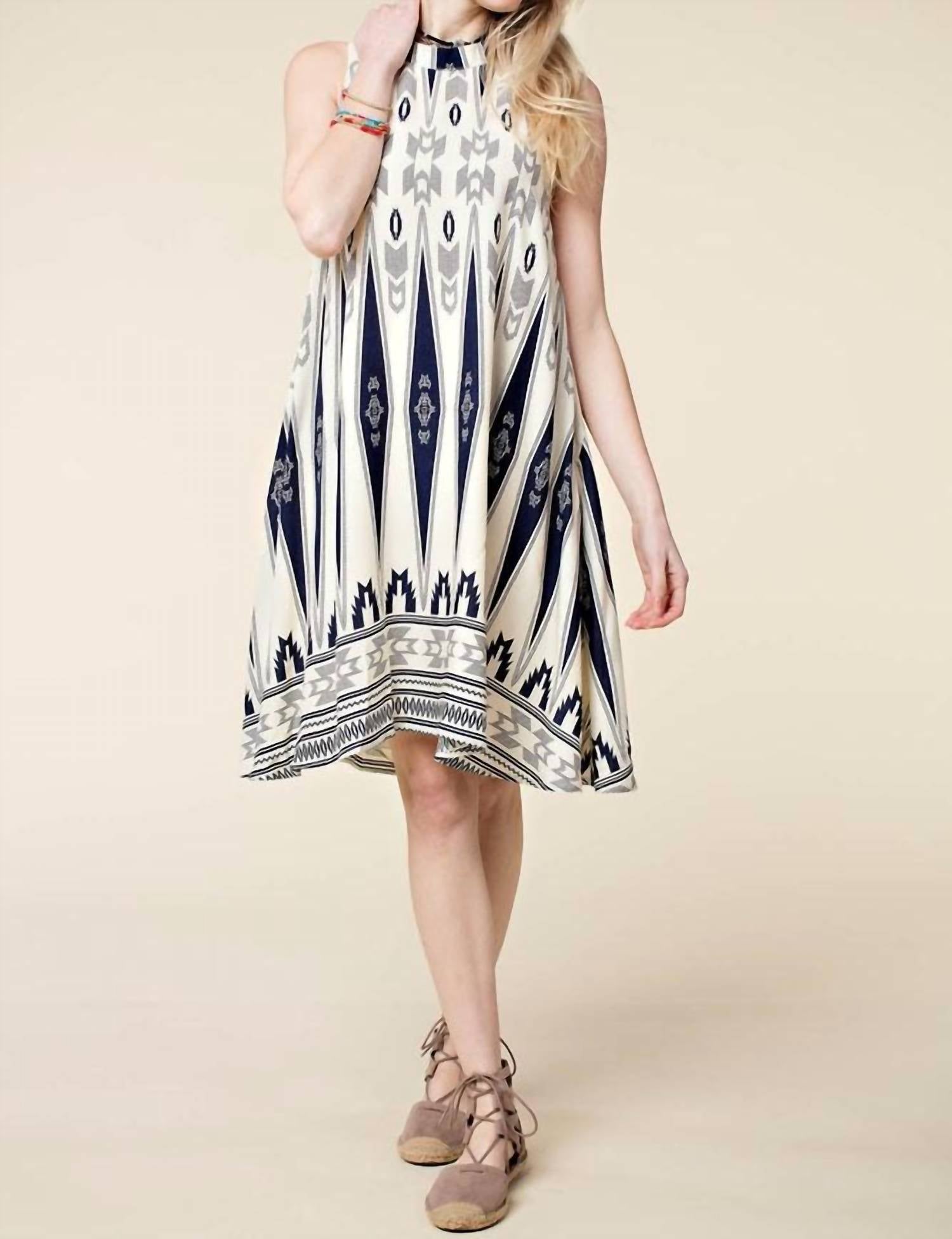 Kori - High Neck Swing Mini Dress
