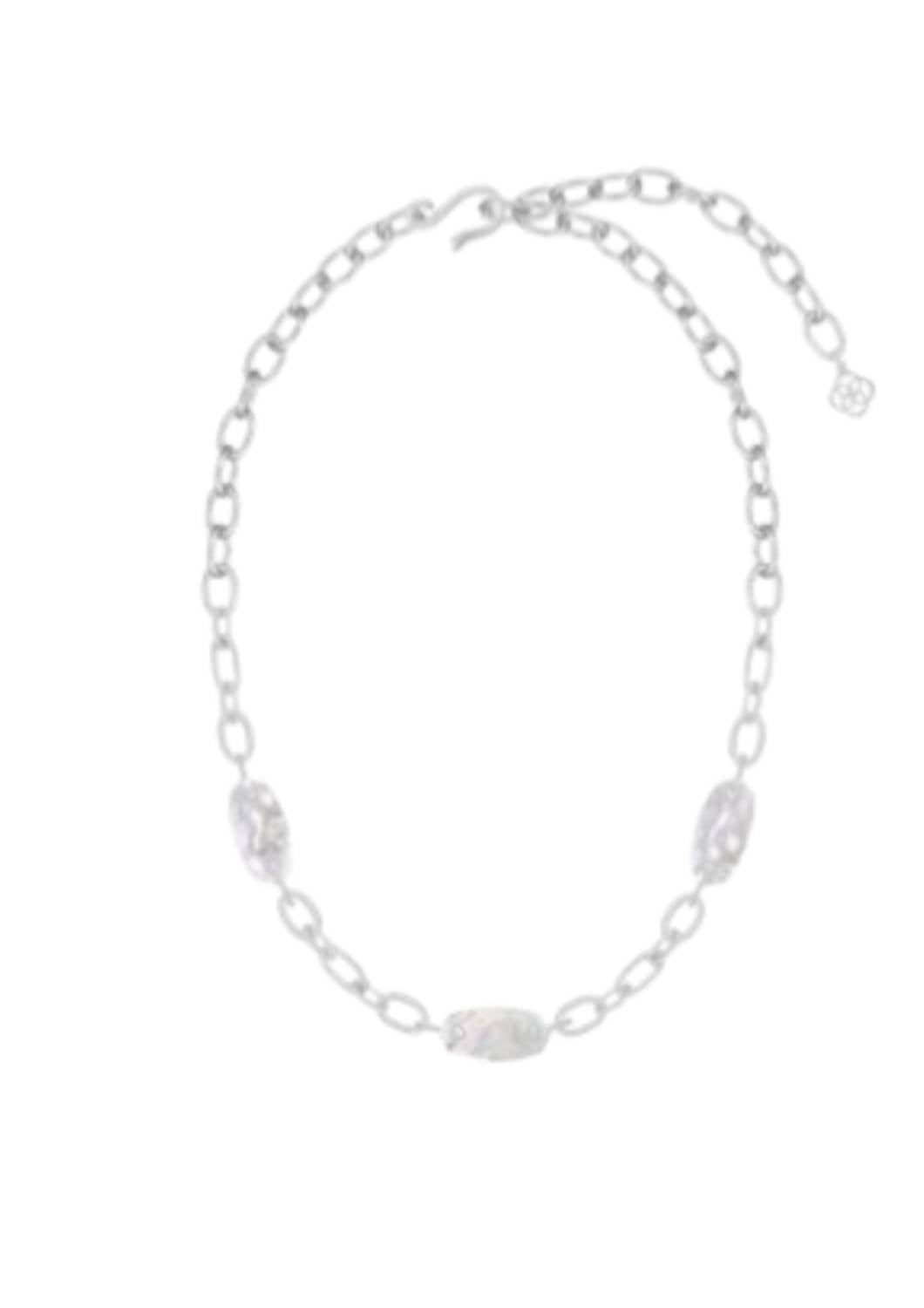 Kendra Scott Women's Ashlyn Mixed Chain Rhodium Necklace in ivory other of pearl - women's jewelry